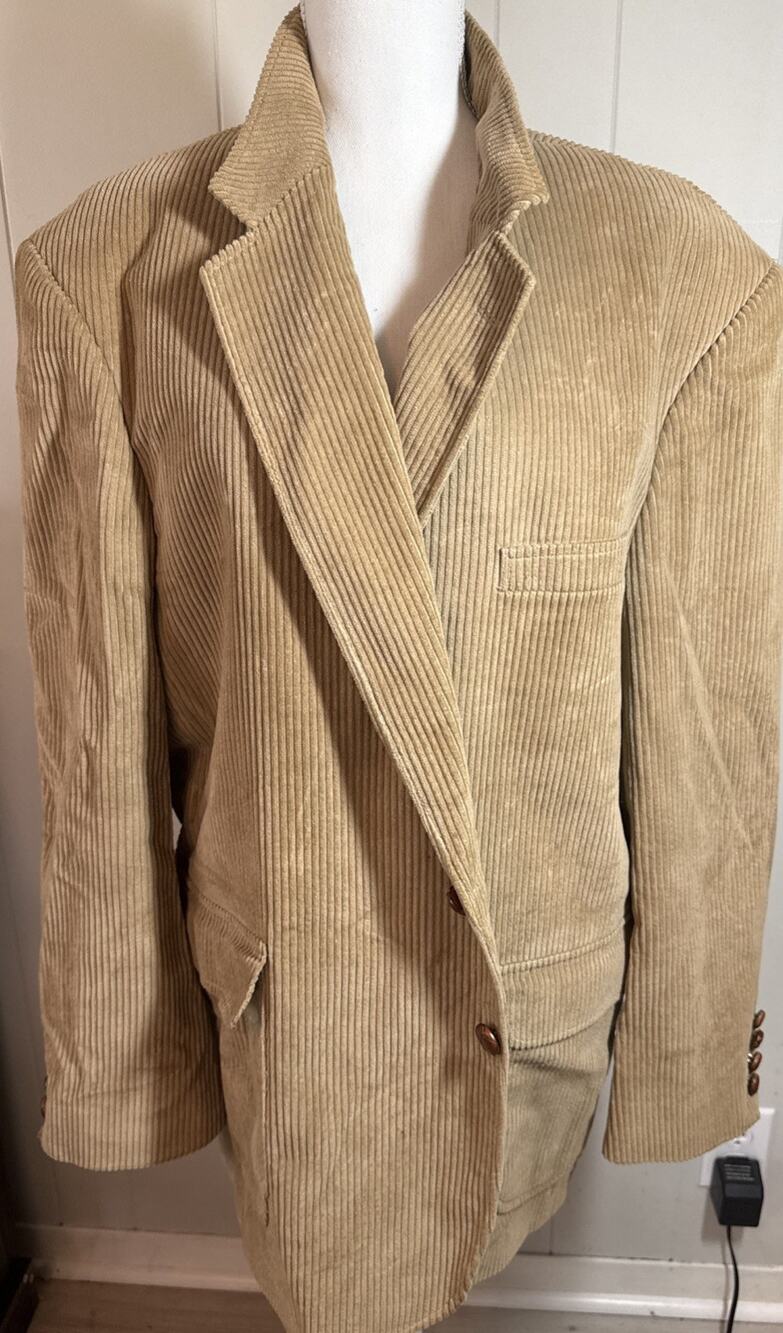 Vintage Sutter & Grant Suit Jacket Coat Elbow Pads Pockets 46R AA3